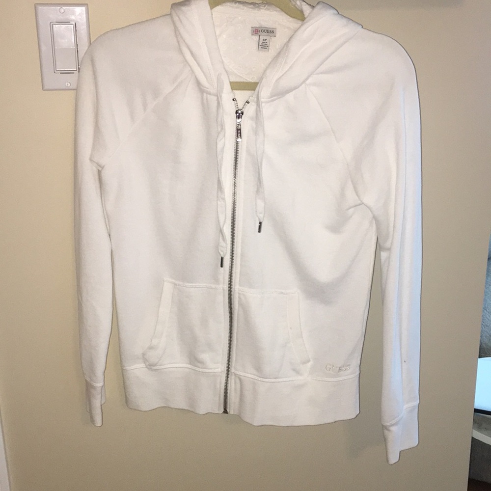 Guess hoody zip up sweatshirt size S/P.